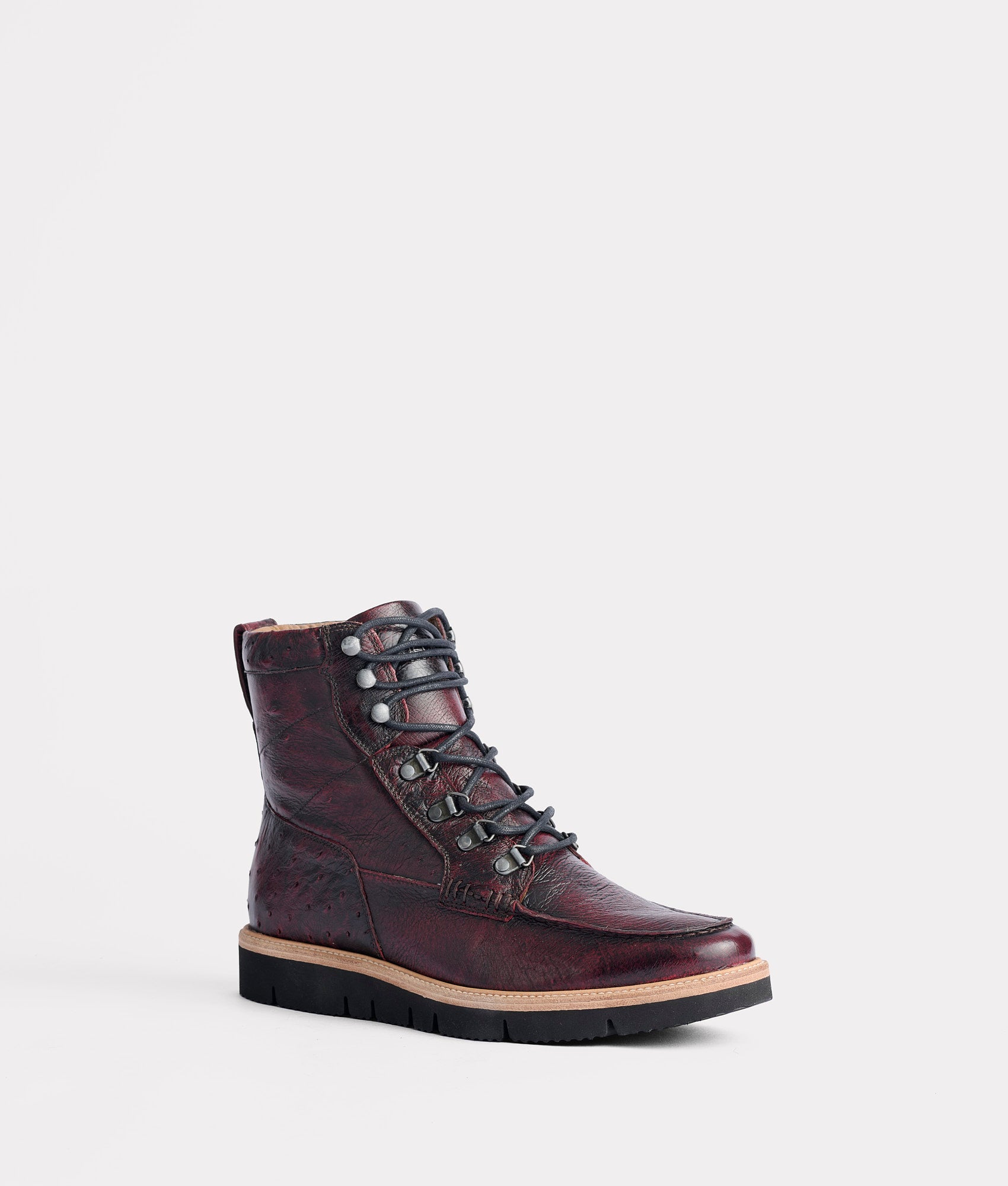 Ridgeline Exotic Lace Up Boot :: Black Cherry - Image 5