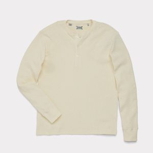 Dylan Waffle Henley :: Ecru