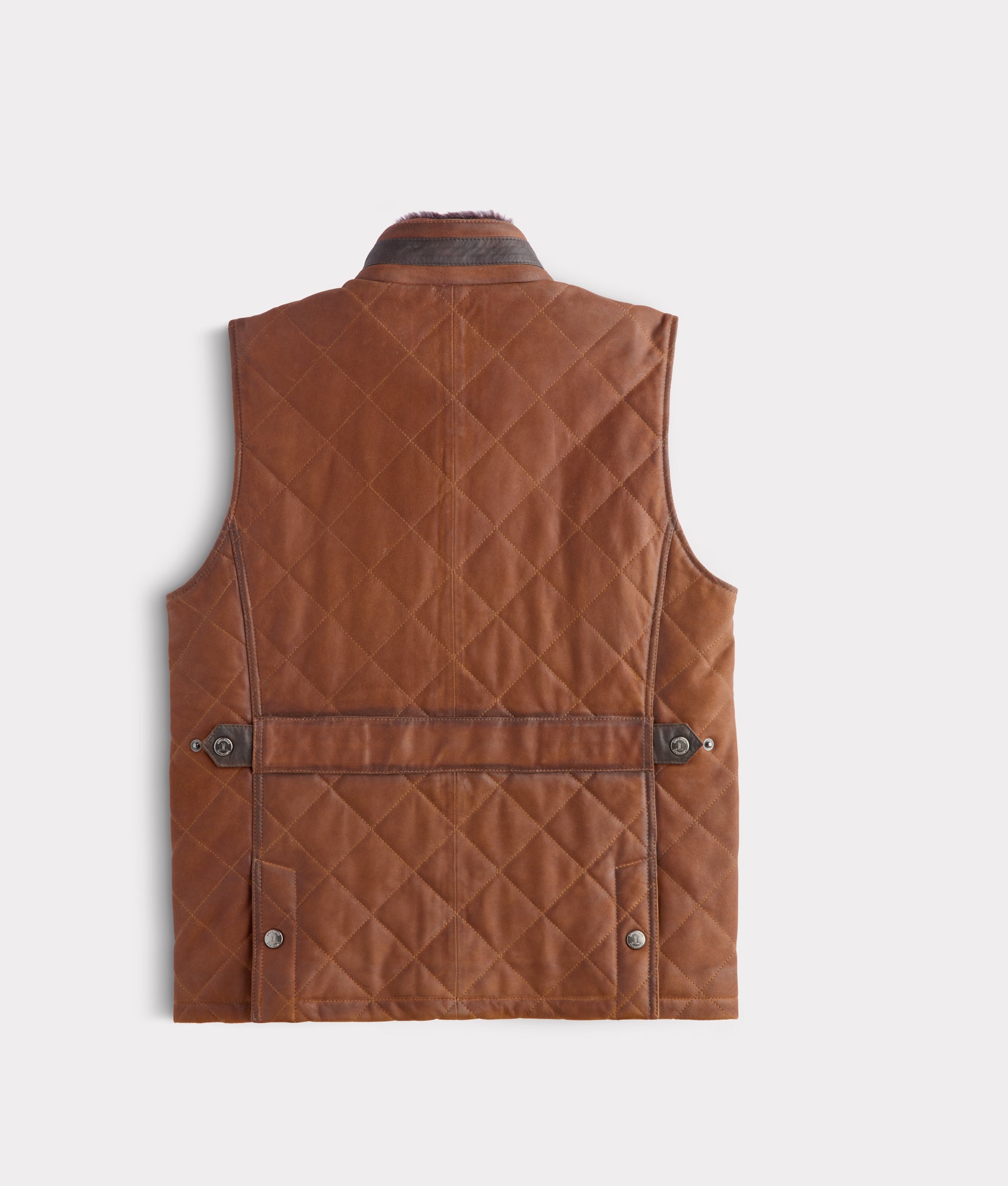 Vail Quilted Leather Vest :: Bourbon - Image 10