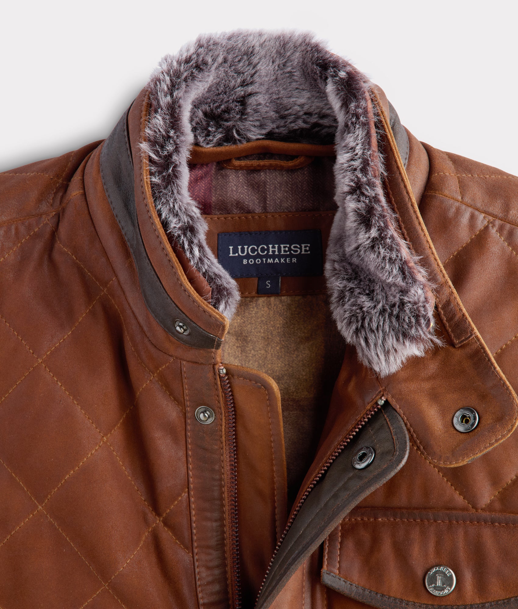 Vail Quilted Leather Vest :: Bourbon - Image 8