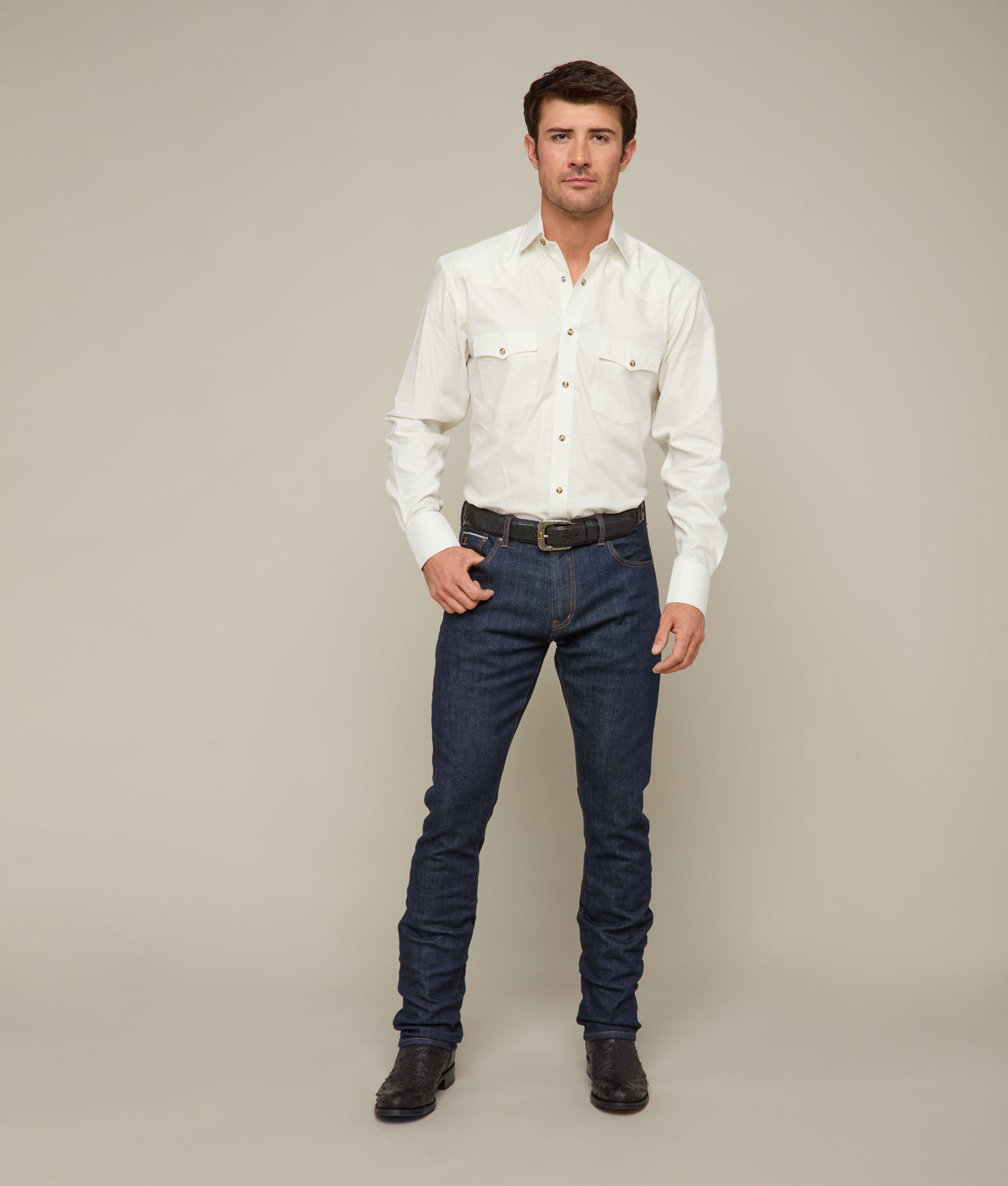 Jesse Men's Slim Straight Jean :: Cavalry Blue - Image 3