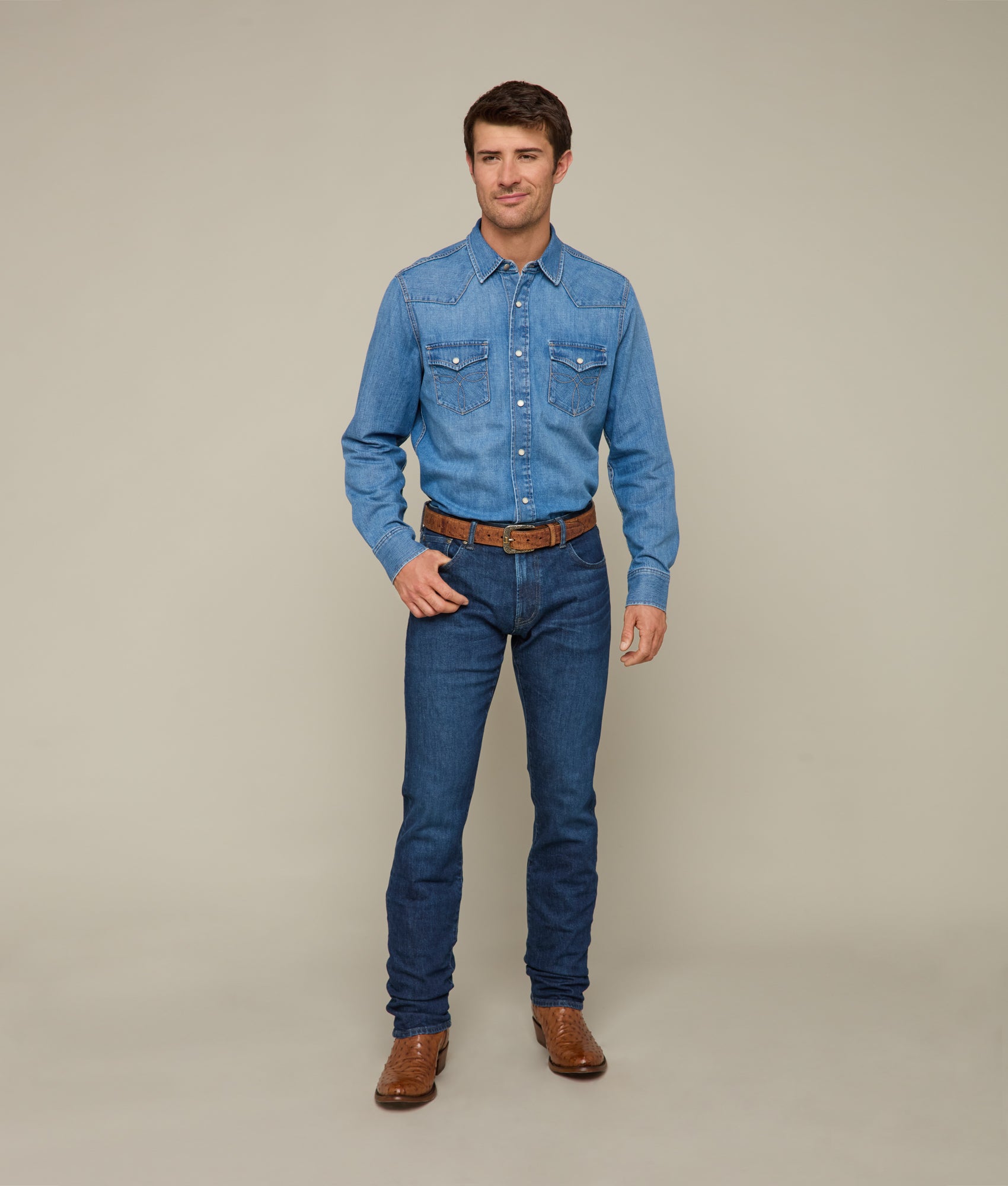 Jesse Men's Slim Straight Jean :: River - Image 2