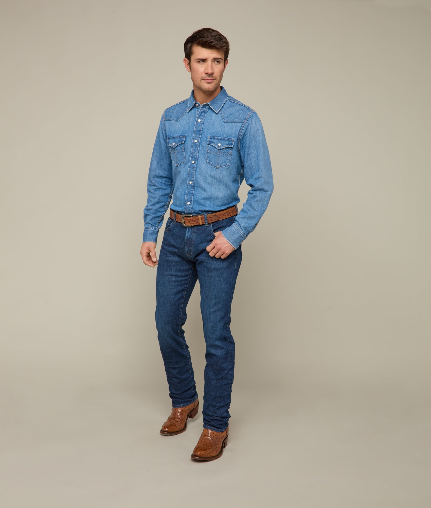 Jesse Men's Slim Straight Jean :: River - Image 3