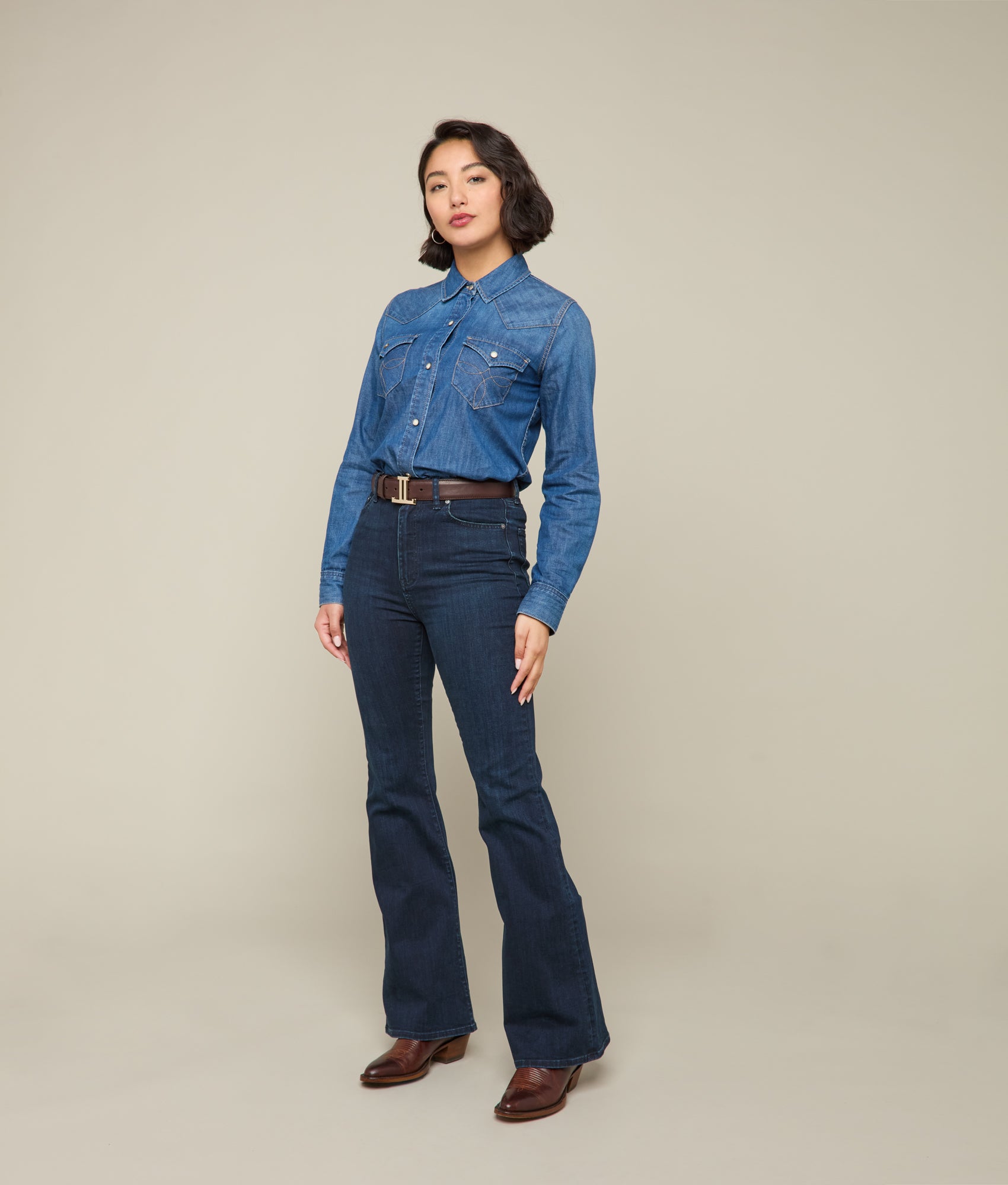 Hadley High-Waist Flare Jean :: Blue Northern - Image 2