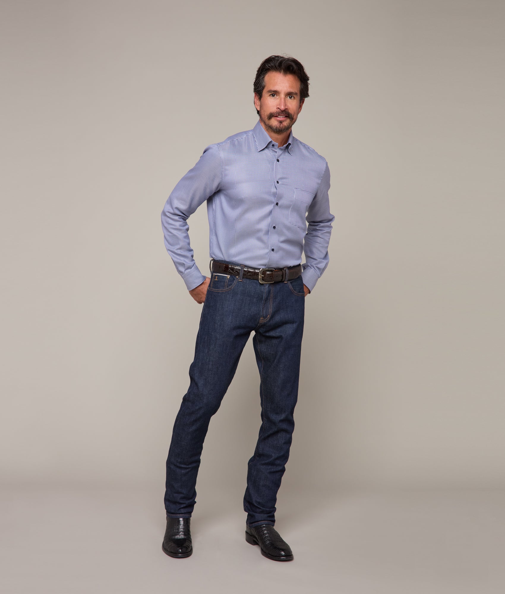 Santa Barbara :: Navy/White Plaid - Image 2