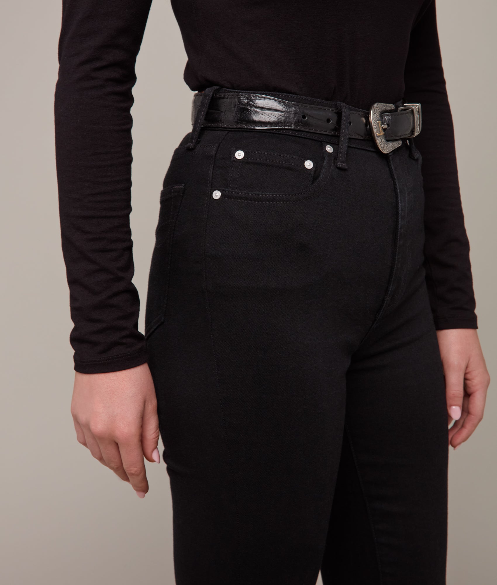 Liberty High-Rise Bootcut Jean :: Black Beauty - Image 7