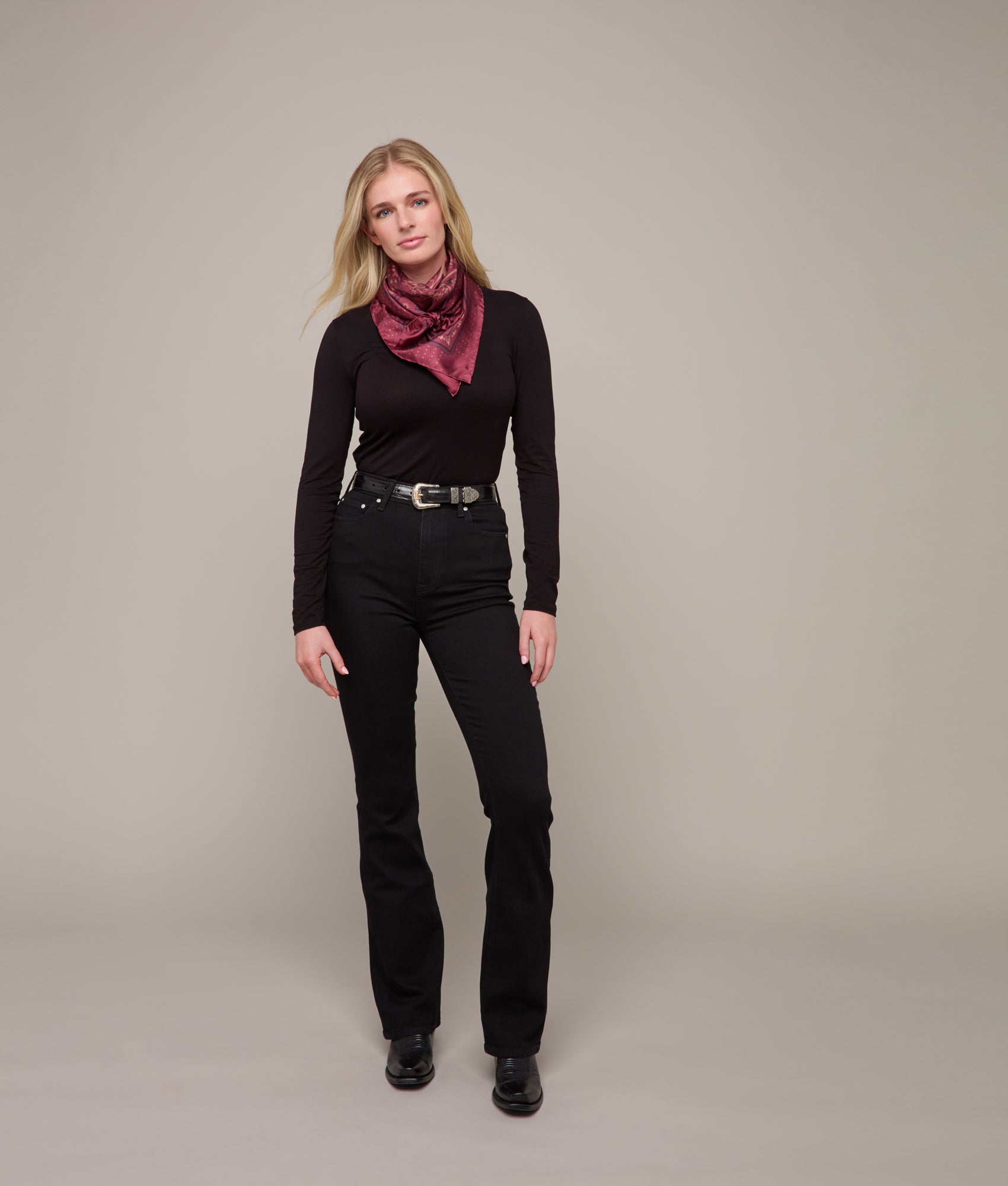 Liberty High-Rise Bootcut Jean :: Black Beauty - Image 4