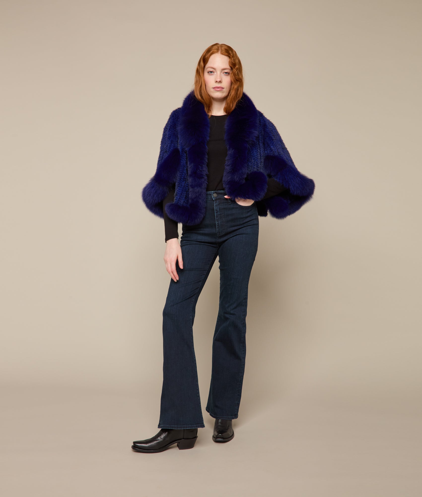 Royale Fur Cape :: Royal Blue - Image 10
