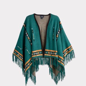 Alpaca Fleece Cape :: White/Multi