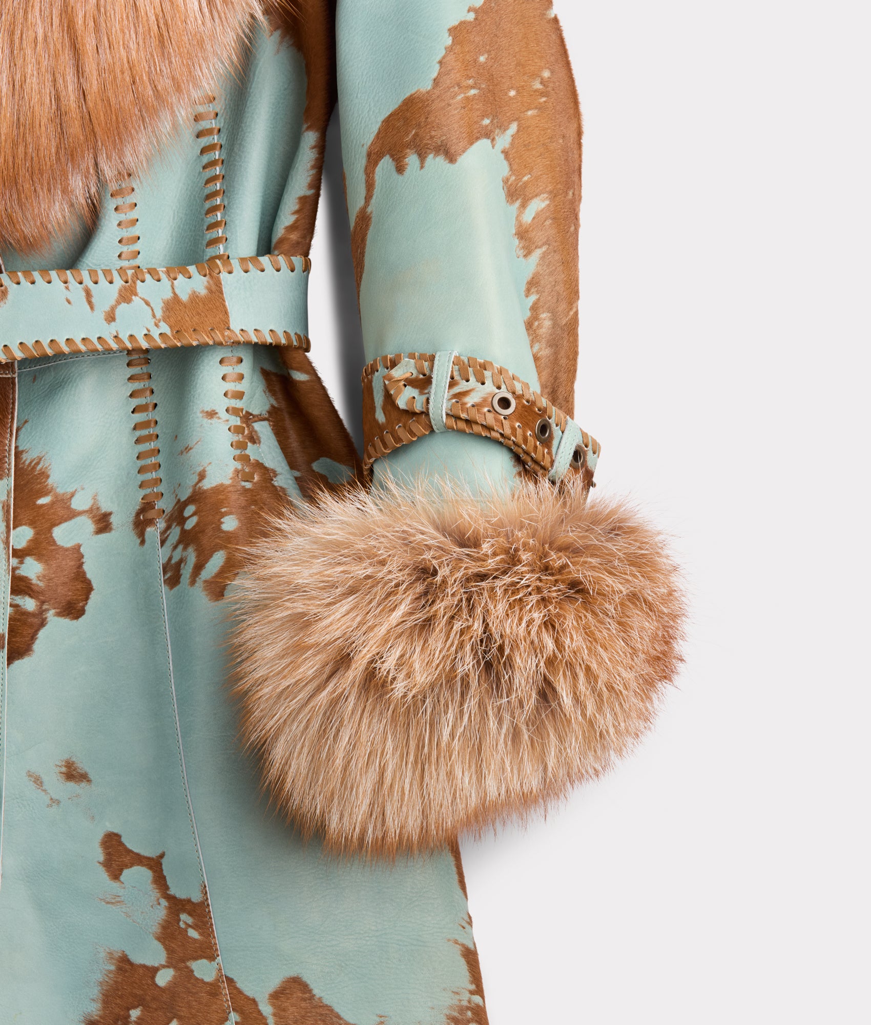 Calista Coat :: Turquoise/Brown - Image 10