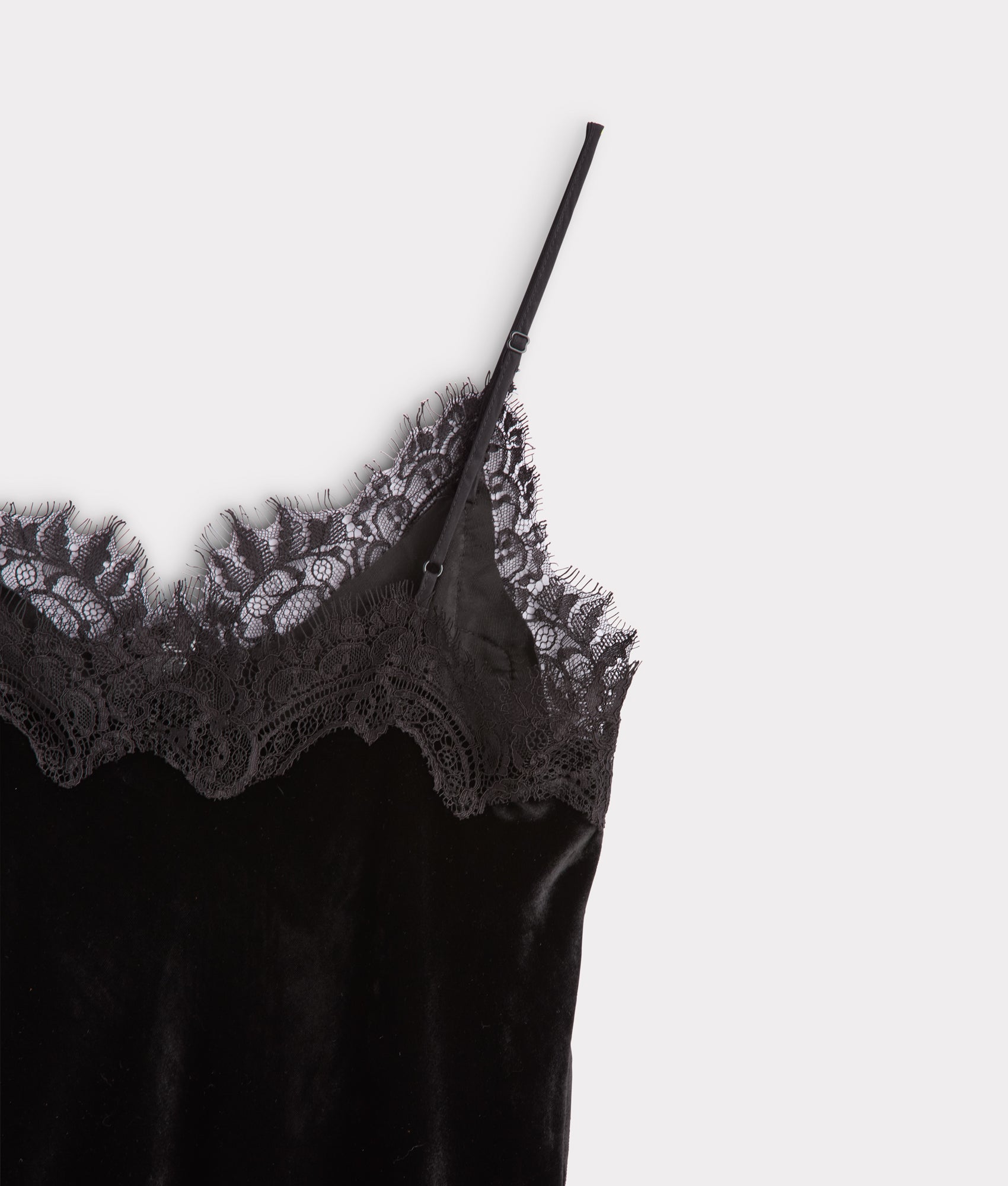 Darlene Velvet Lace Cami :: Black - Image 5