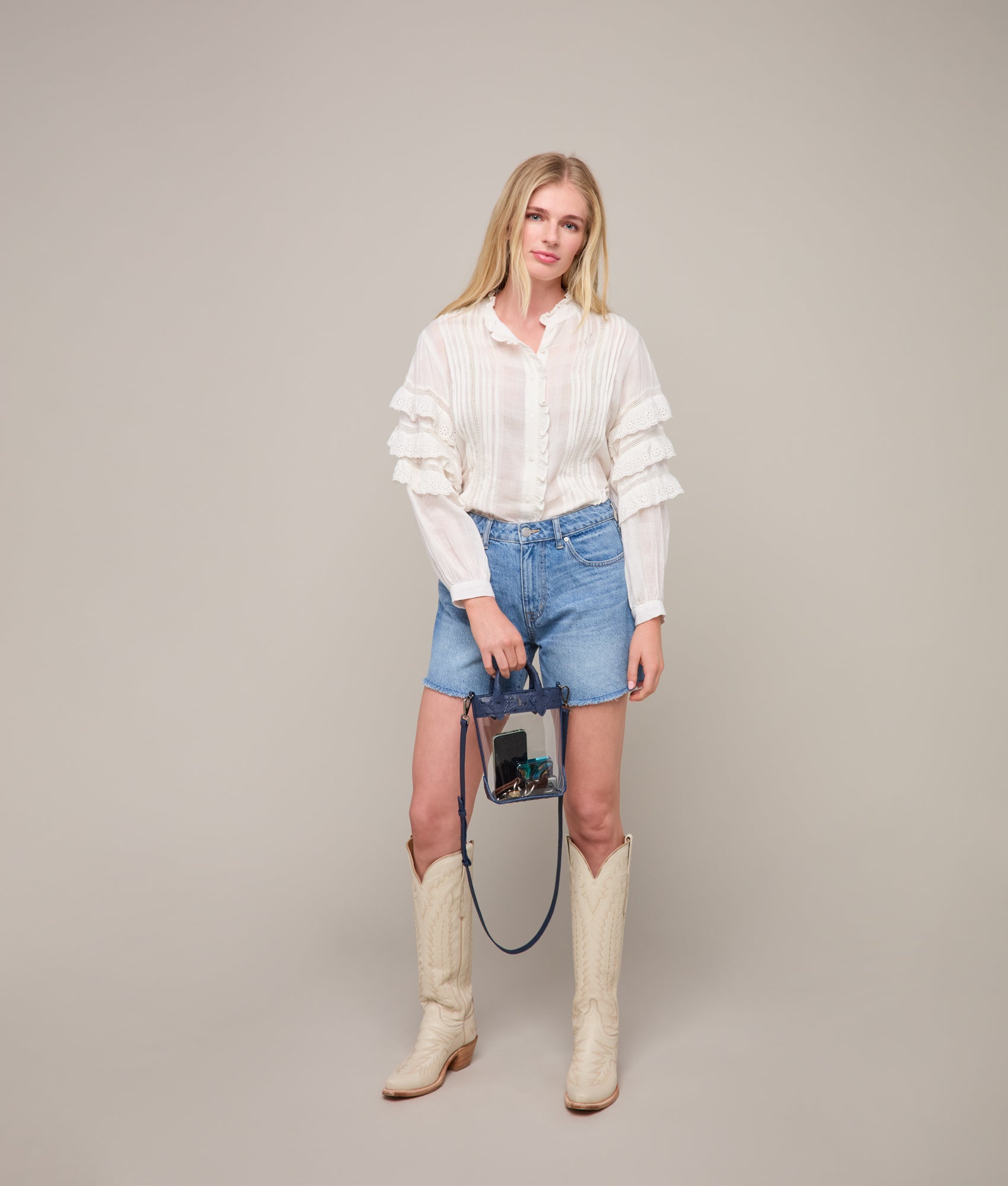 Ostrich Stadium Shopper :: Navy - Image 2