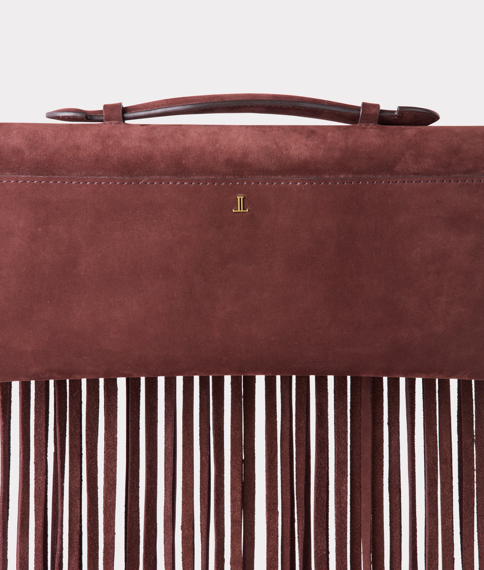 Bowie Suede Fringe Clutch :: Chocolate - Image 8
