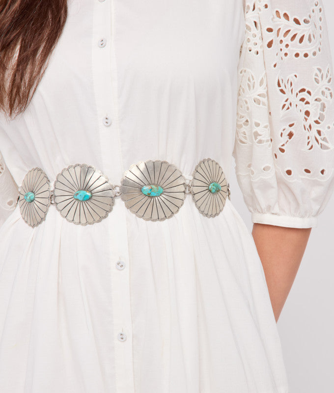 Kings Concho Belt :: Turquoise - Image 2