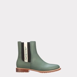 All-Weather Ladies Garden Boot :: Military Green + Black