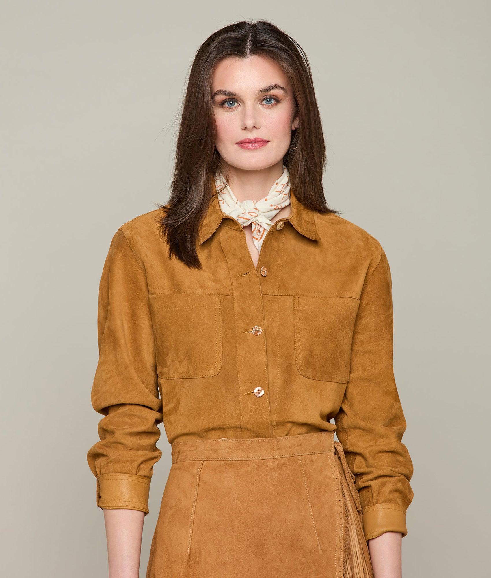 Women's Shacket :: Cinnamon - Image 4